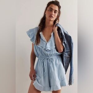 Free People Naya One Chambray Romper